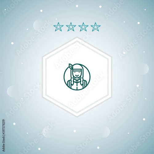     native indian vector icons illustration