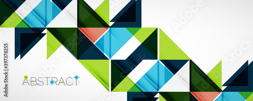 Set of vector triangle geometric backgrounds. Vector illustration for covers  banners  flyers and posters and other designs