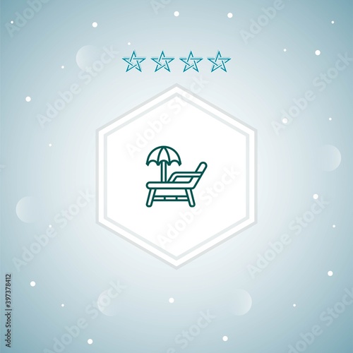     beach chair vector icons illustration