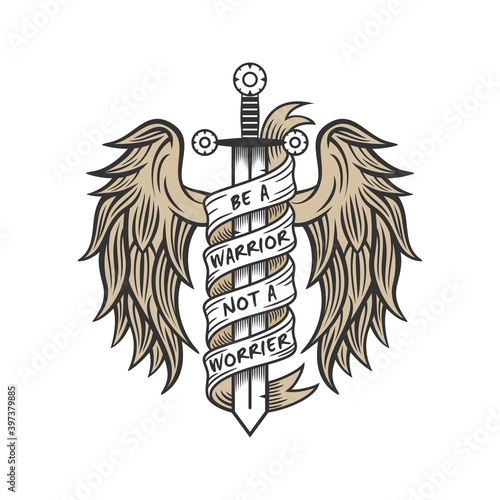 This Be a Warrior Not a Worrier Quote design is perfect for print and merchandising. You can print this design on a T-Shirt, Hoodie, Poster and more merchandising according to your needs.