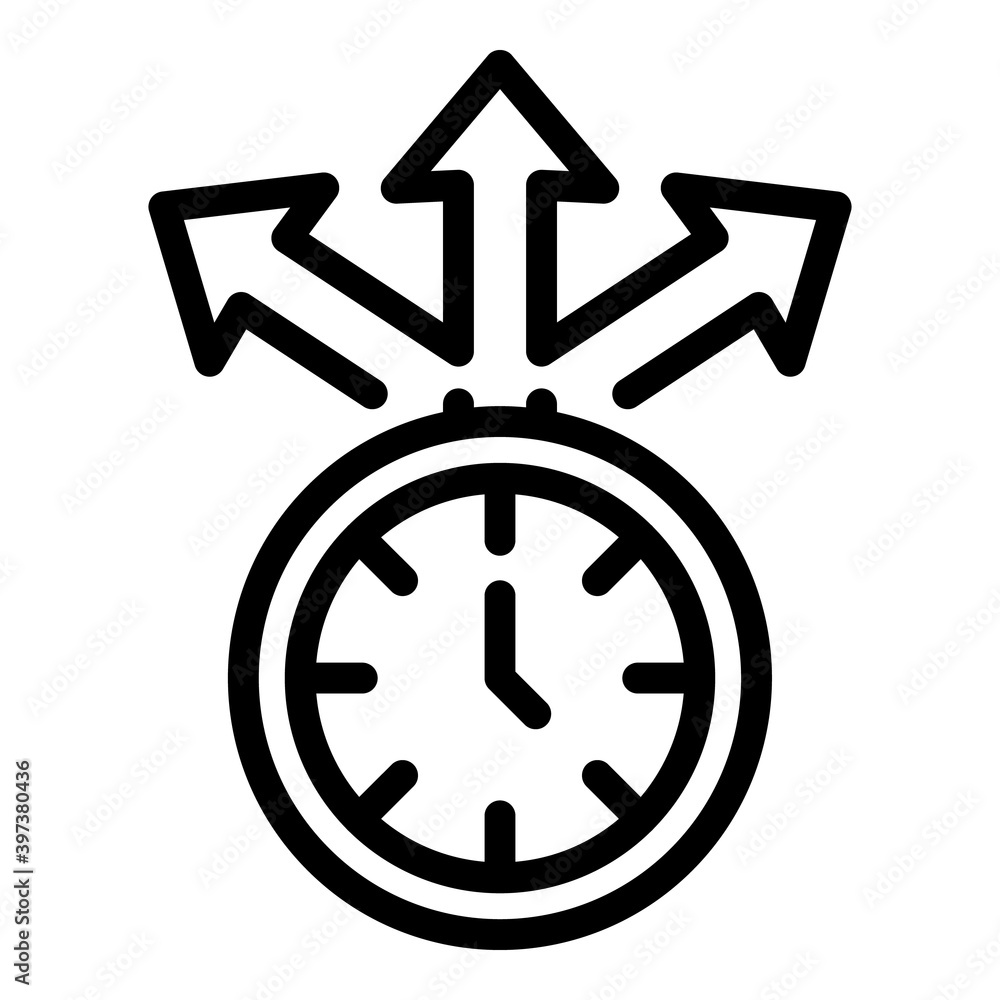 Time job search icon. Outline time job search vector icon for web design isolated on white background Time job search icon. Outline time job search vector icon for web design isolated on white background