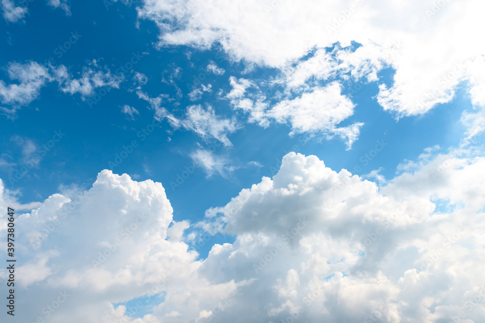 Fototapeta premium Clouds with blue sky background