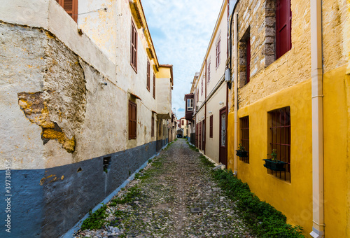 Old Town street view in Rhodes Island. Rhodes is Populer Tourist destination in Greece.