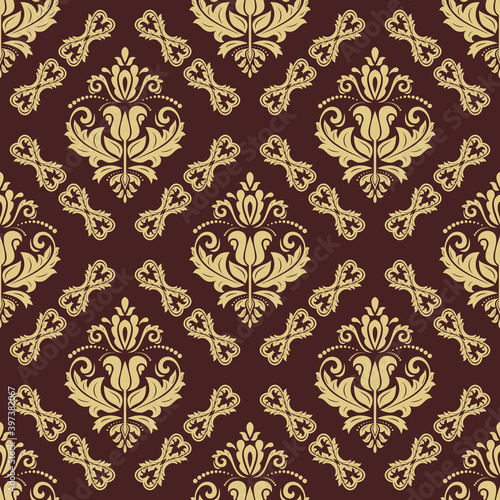 Orient classic pattern. Seamless abstract background with vintage golden elements. Orient background. Ornament for wallpaper and packaging