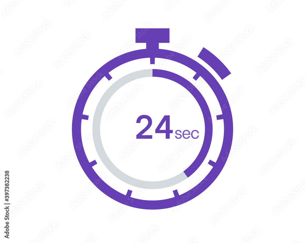 Timer 24 sec icon, 24 seconds digital timer. Clock and watch, timer, countdown Timer 24 sec icon, 24 seconds digital timer. Clock and watch, timer, countdown