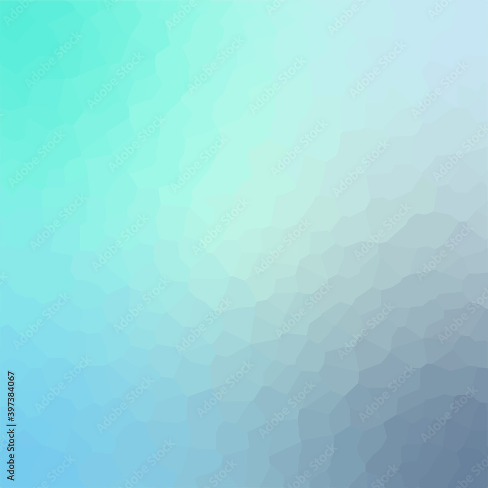 Green and blue gradient background. Colorful background. Crystal pattern wallpaper. Polygon background. Vector picture.