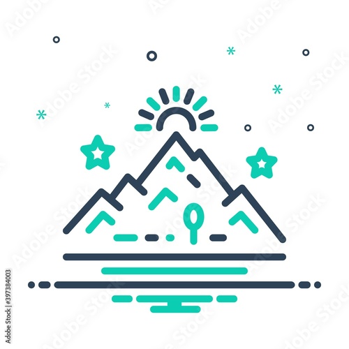 Mix icon for mountain