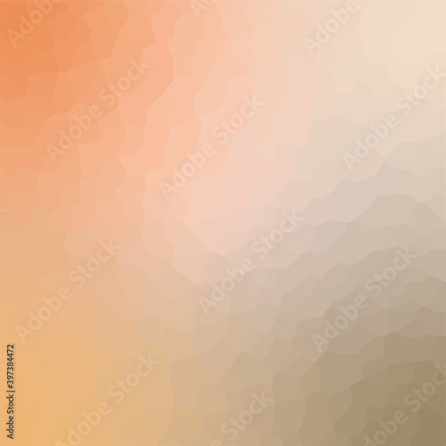 Orange and brown gradient background. Colorful background. Crystal pattern wallpaper. Polygon background. Vector picture.