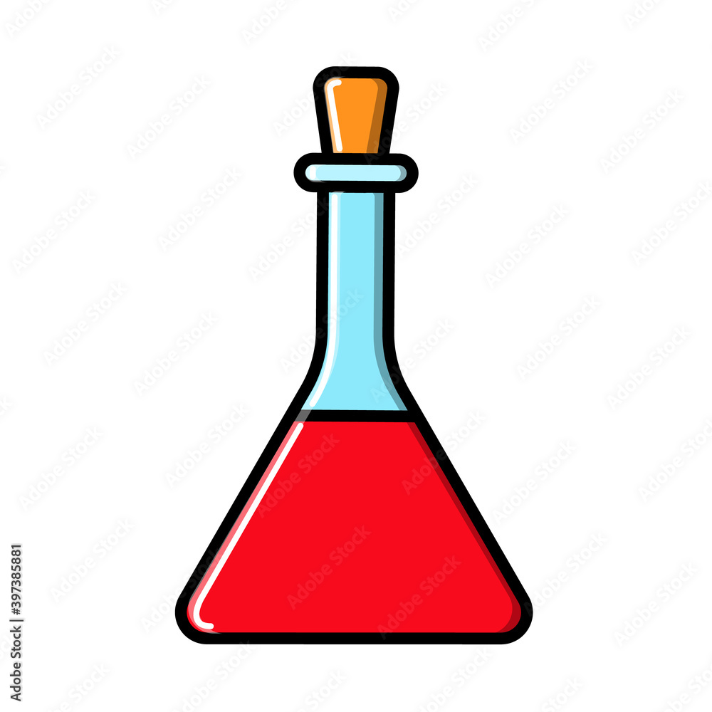 Medical research glass beaker, flask, test tube for research in the laboratory, the study of scientific drugs, icon on a white background. illustration Medical research glass beaker, flask, test tube for research in the laboratory, the study of scientific drugs, icon on a white background. illustration