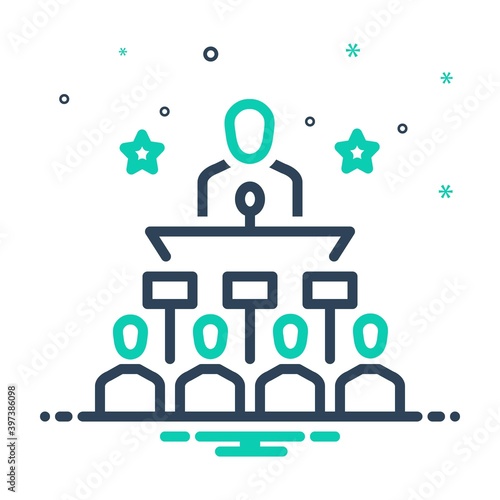 Mix icon for politically