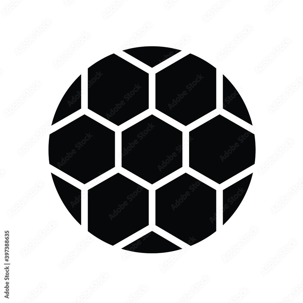 Fototapeta premium soccer ball isolated on white background glyph icon