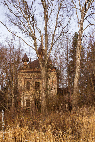 Fototapeta Naklejka Na Ścianę i Meble -  abandoned temple among the trees