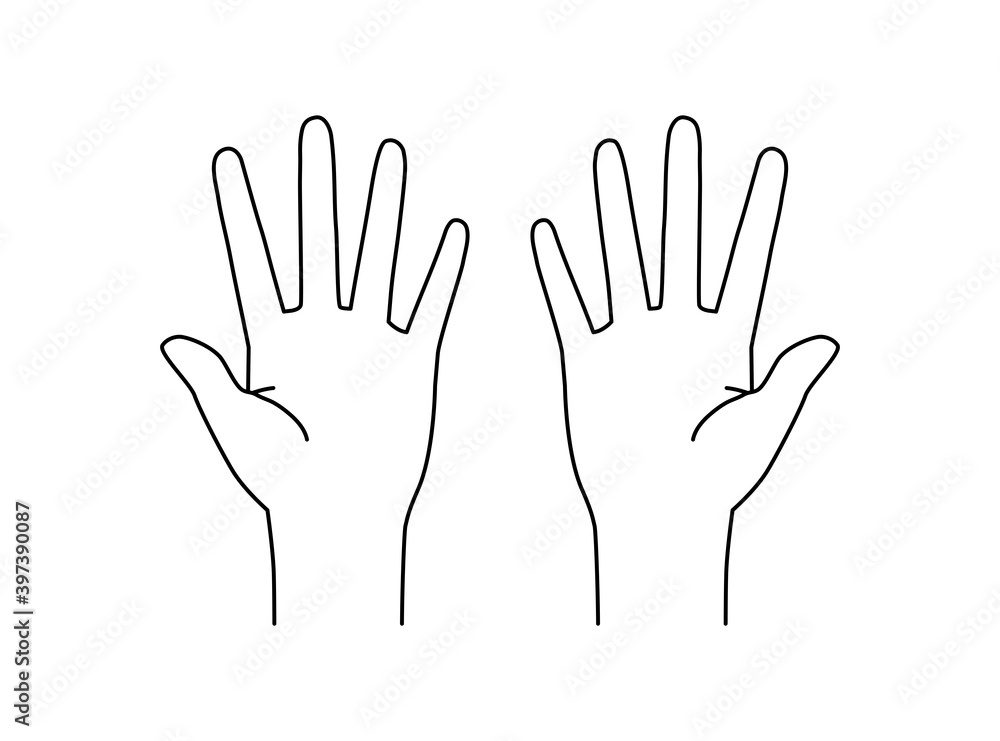 Fototapeta premium the pose which spread both hands