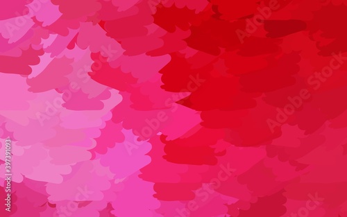 Light Pink, Red vector backdrop with memphis shapes.