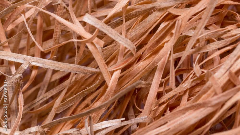 Animated stop motion texture brown wooden shredded filler Animated stop motion texture brown wooden shredded filler