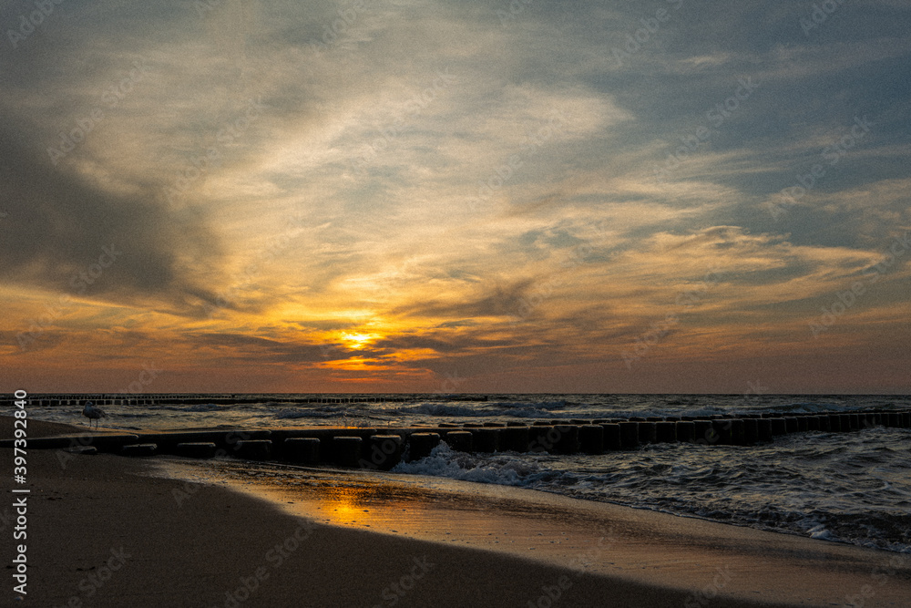 Sonnenuntergang an der Küste bei Darß