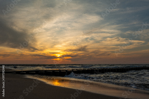 Sonnenuntergang an der Küste bei Darß