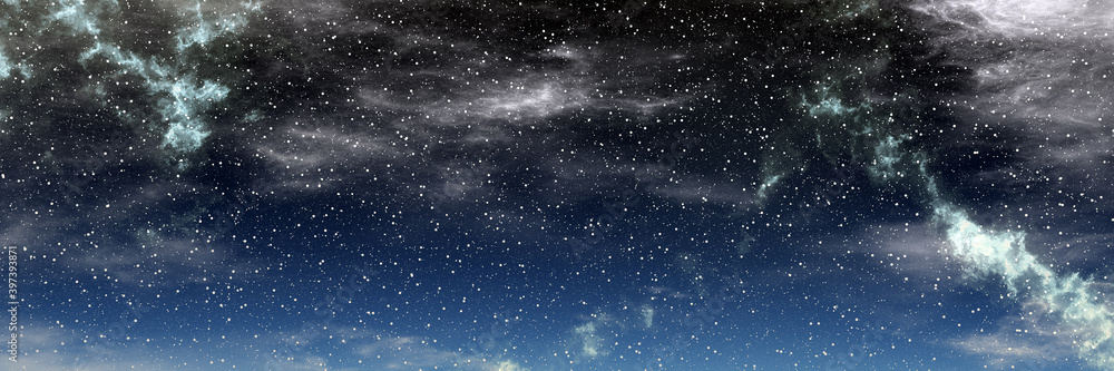 Naklejka premium Alien Planet Sky. Panorama. 3D rendering