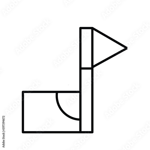 Corner Kick Soccer Football line icon