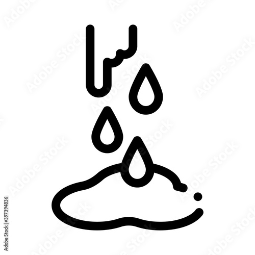 water broke black icon vector. water broke sign. isolated symbol illustration