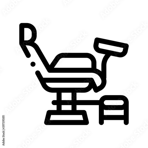 generic chair black icon vector. generic chair sign. isolated symbol illustration