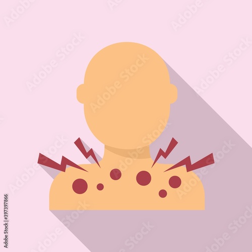 Measles icon. Flat illustration of measles vector icon for web design