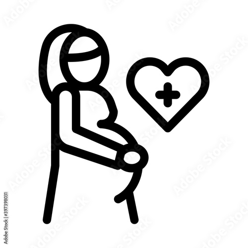 pregnant woman black icon vector. pregnant woman sign. isolated symbol illustration