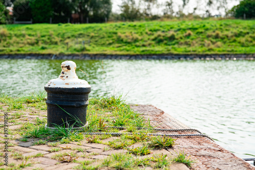 close up bollard on quay in Arnemuiden, The Netherlands photo