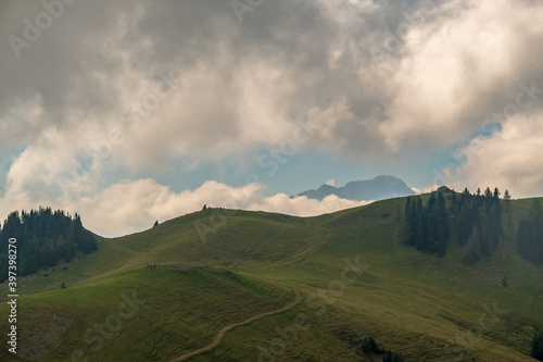 September misty day in the italian alps