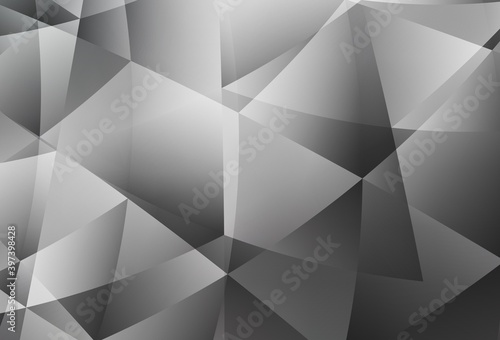 Light Gray vector polygon abstract background. © smaria2015