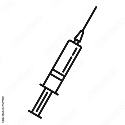 Measles syringe icon. Outline measles syringe vector icon for web design isolated on white background