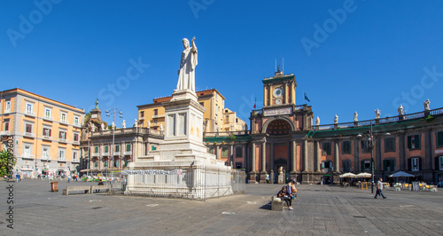 Naples, Italy - named after the poet Dante Alighieri, Piazza Dante is one of the many creations of the architect Luigi Vanvitelli. Here in particular its look
