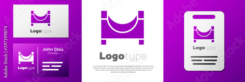 Logotype Skate park icon isolated on white background. Set of ramp, roller, stairs for a skatepark. Extreme sport. Logo design template element. Vector.