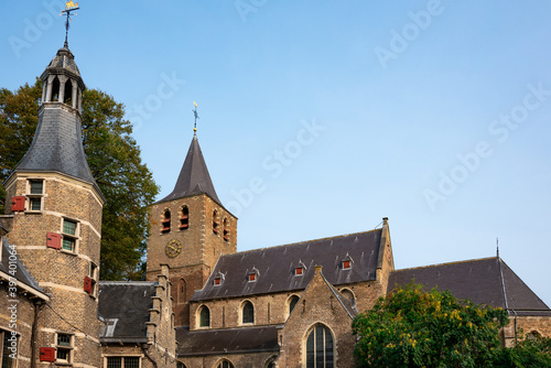 Sint Marinus church and town hall in Halsteren, The Netherlands photo
