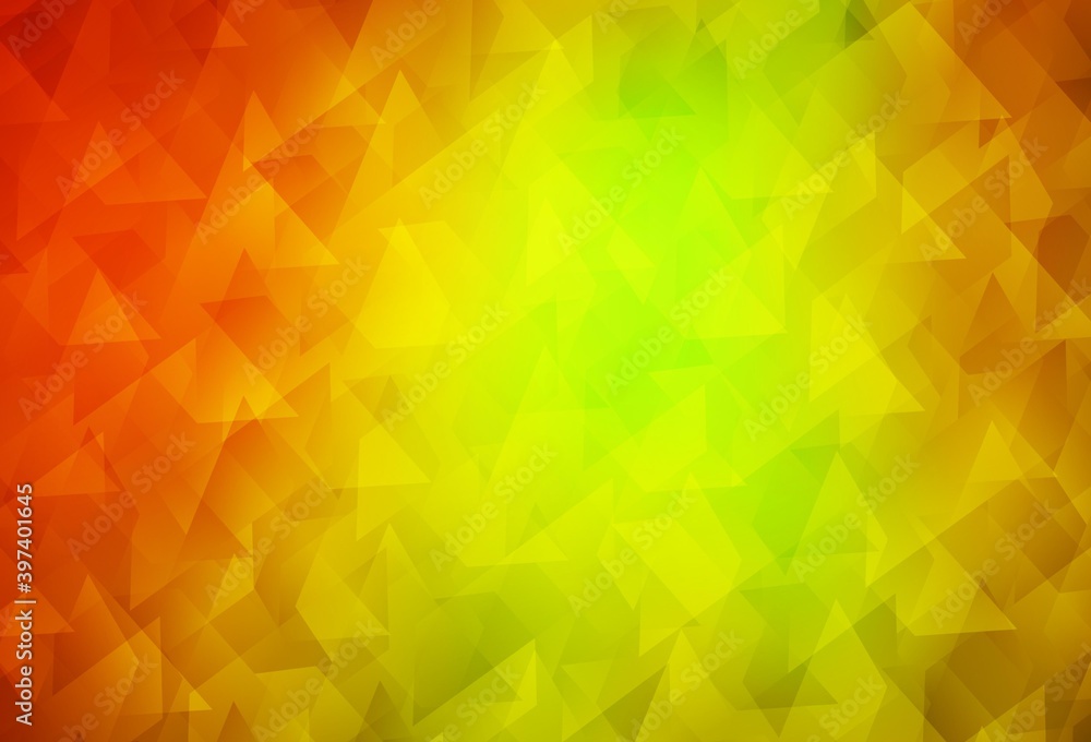 Dark Red, Yellow vector template with rhombus.