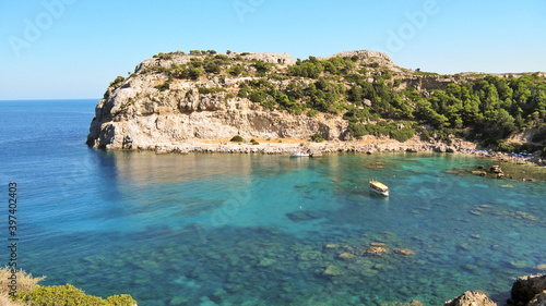Anthony Quinn Bay on the island of Rhodes in Greece