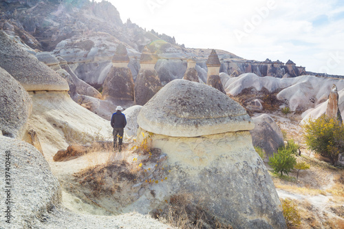 Tourist in Cappadocia photo