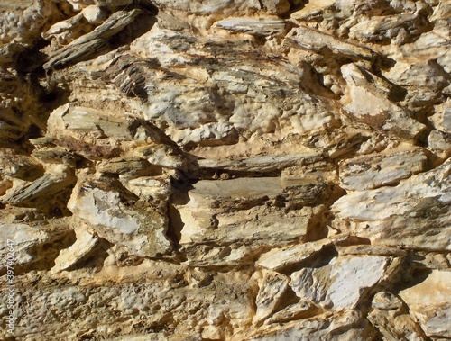 Natural stone wall structure - texture