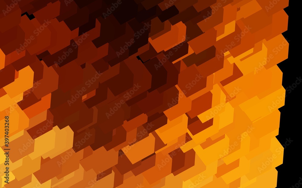 Dark Orange vector background in polygonal style.