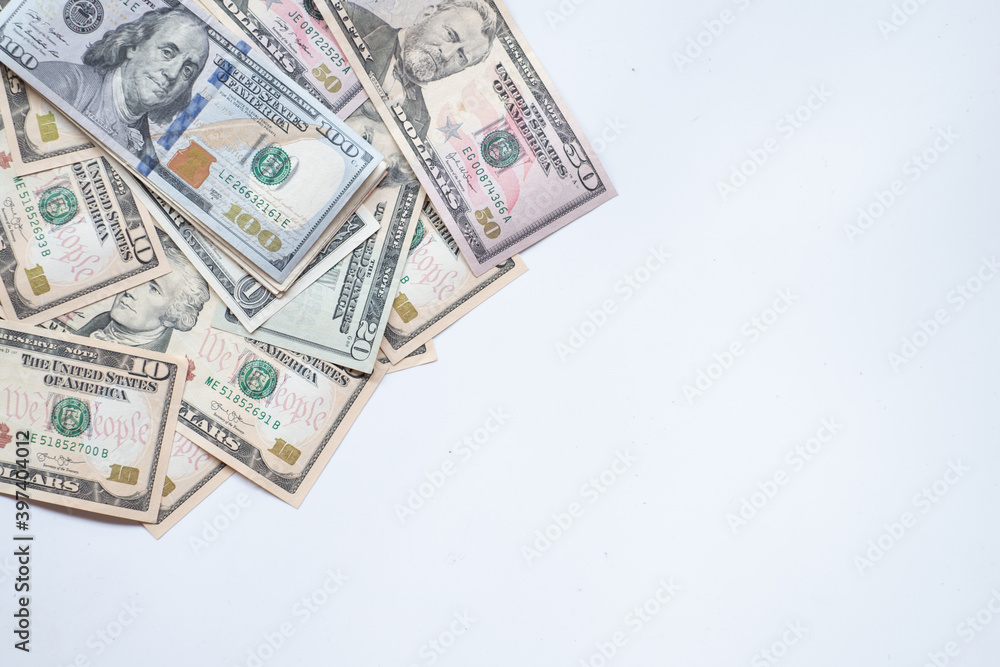 American dollars banknotes background American dollars banknotes background