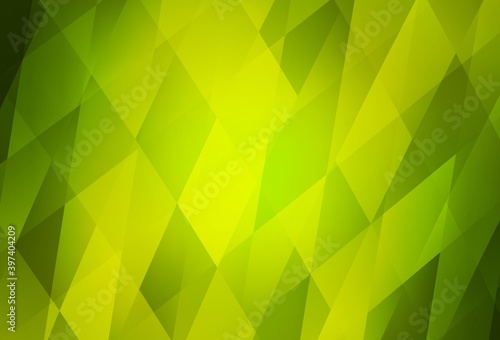 Light Green, Yellow vector backdrop with rhombus.
