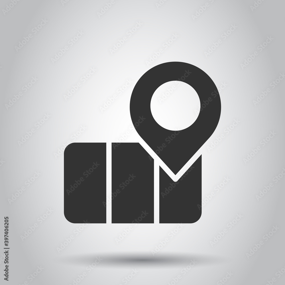 Map pin icon in flat style. gps navigation vector illustration on white isolated background. Locate position business concept. Map pin icon in flat style. gps navigation vector illustration on white isolated background. Locate position business concept.