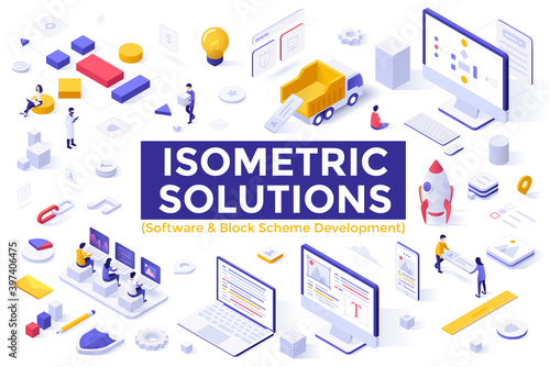 Isometric Landing Page Concept