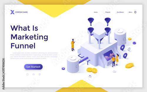 Isometric Landing Page Concept