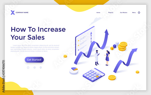 Isometric Landing Page Concept