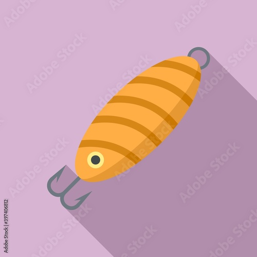 Fish bait float icon. Flat illustration of fish bait float vector icon for web design