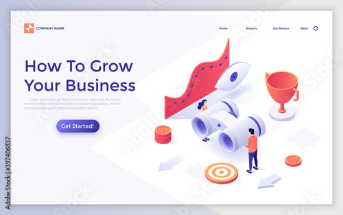 Isometric Landing Page Concept