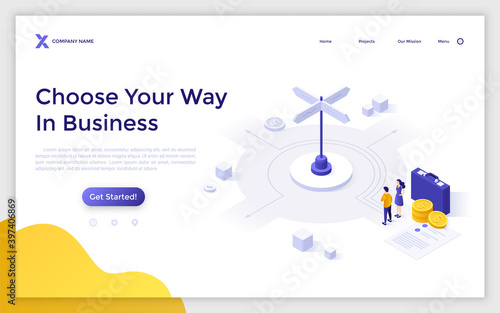 Isometric Landing Page Concept