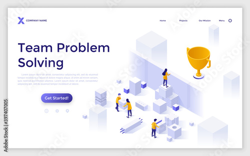 Isometric Landing Page Concept