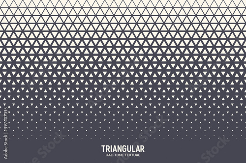 Vector Triangles Halftone Pattern Abstract Geometric Background